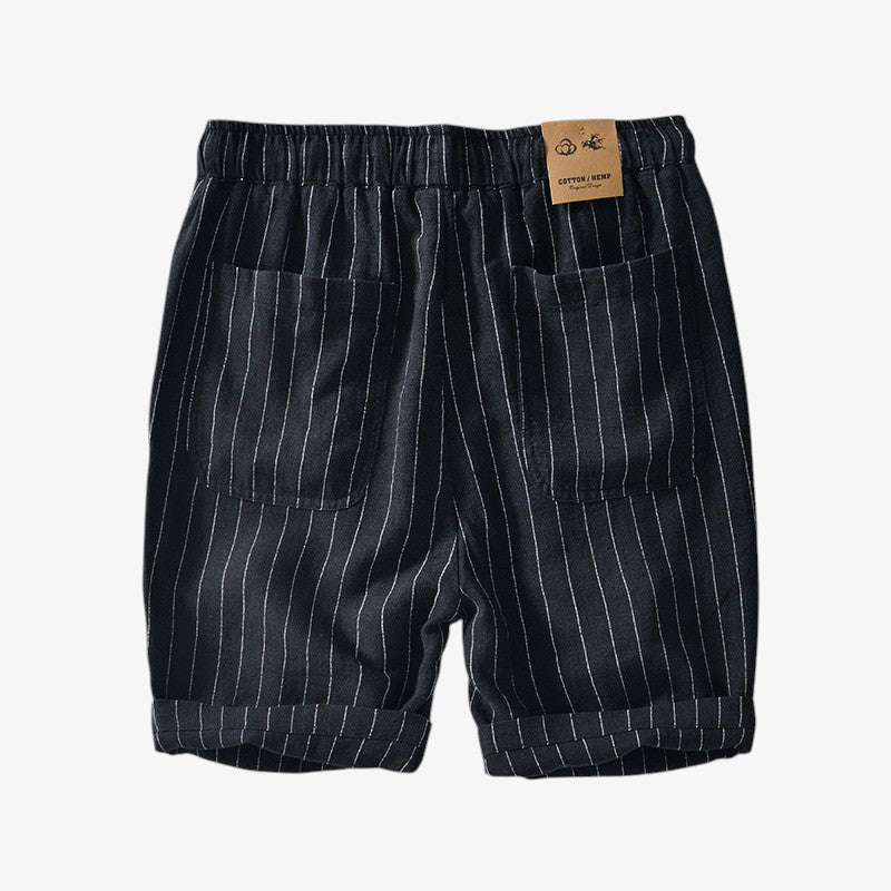 Striped Drawstring Shorts