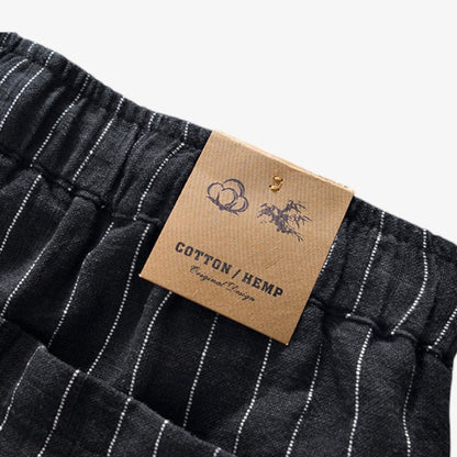 Striped Drawstring Shorts